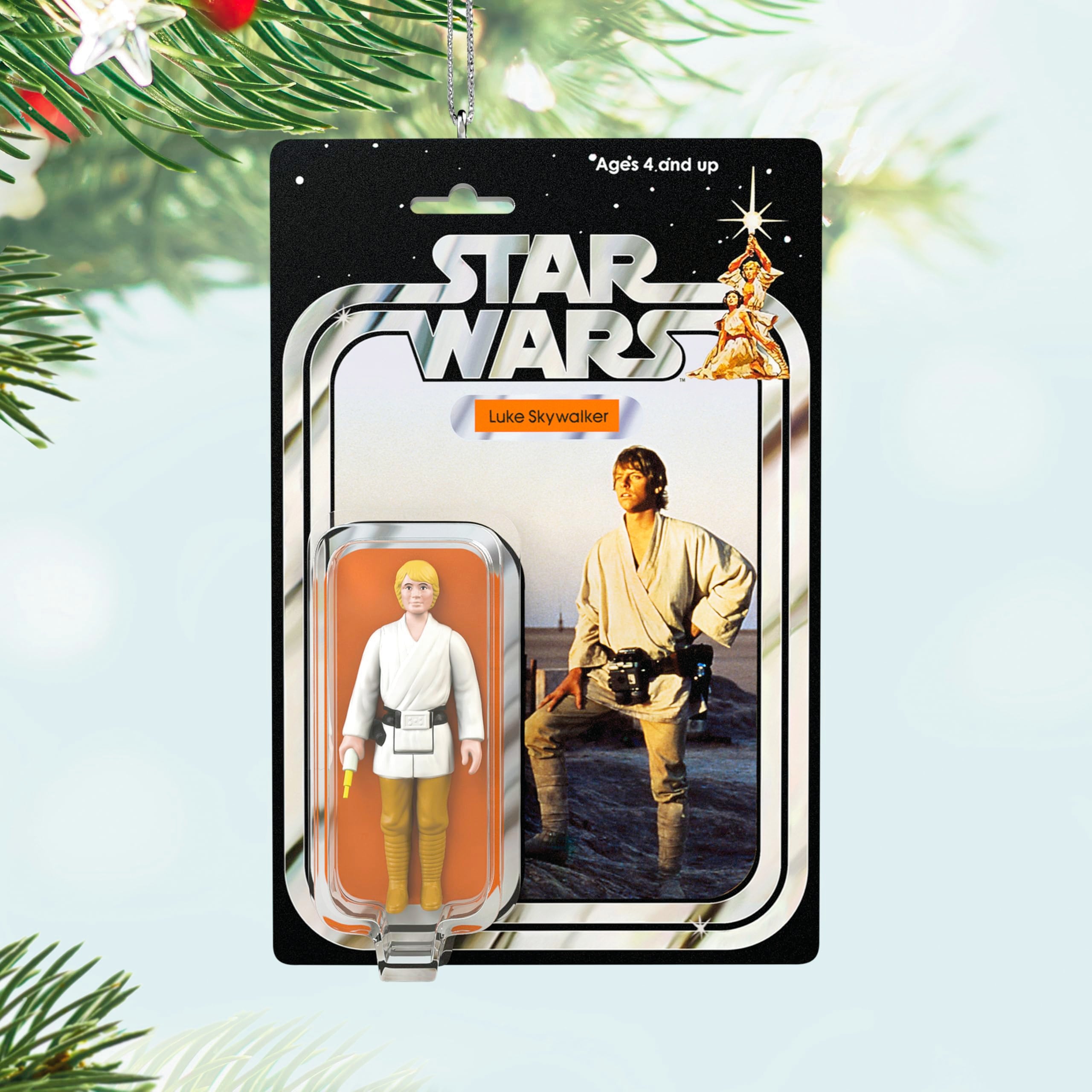 Luke Skywalker Vintage Figure Ornament, Star Wars, 2025 Hallmark Keepsake Christmas Ornament