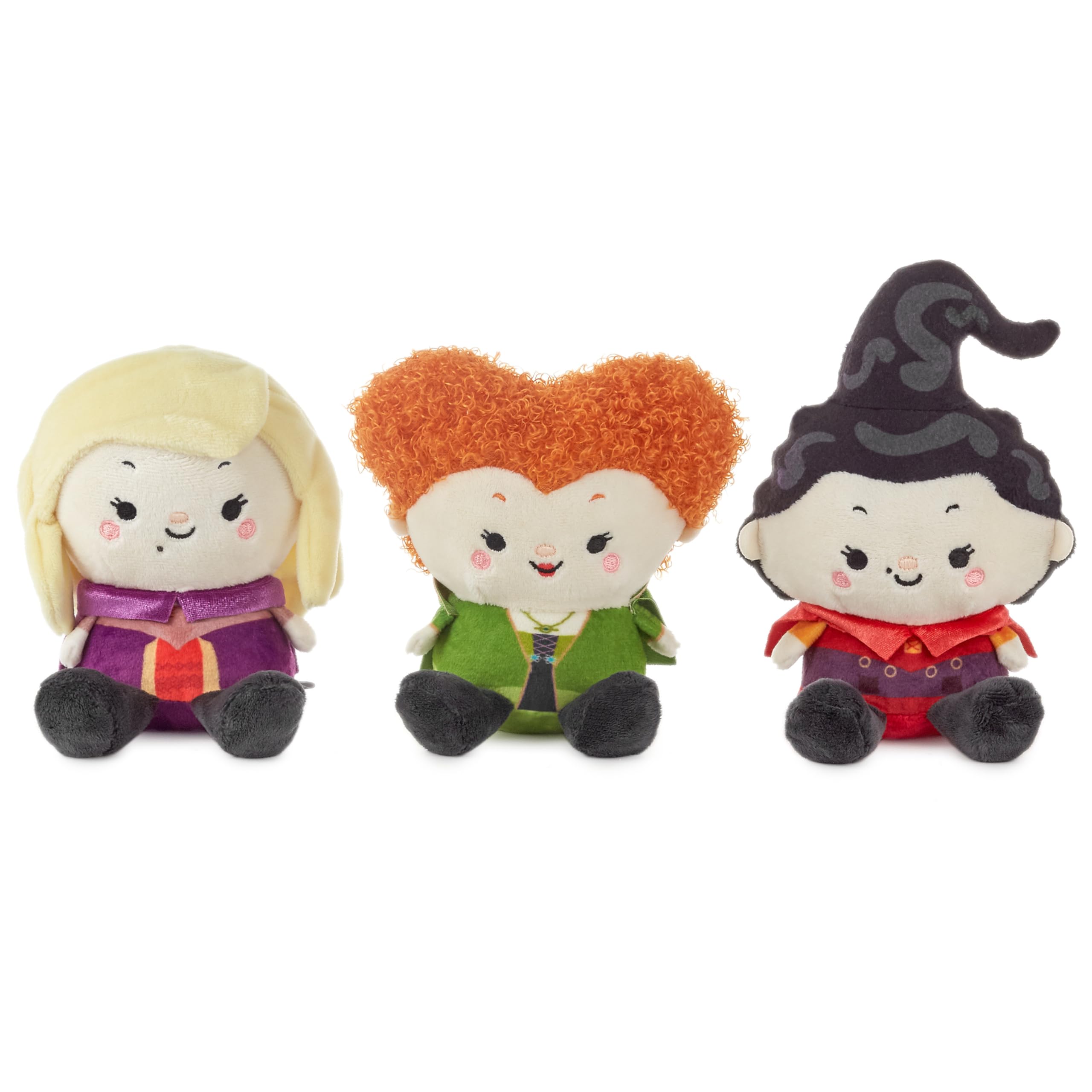 Hallmark Better Together Disney Hocus Pocus Magnetic Plush Toys, Set of 3 (Sanderson Sisters) for Kids, Friends, Fans