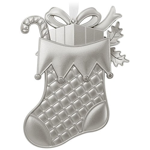 Hallmark 1795QGO1802 Stocking Metal Dated Keepsake Christmas Ornaments