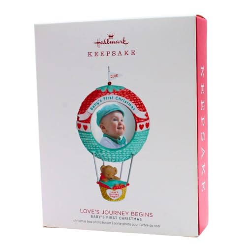 Hallmark Keepsake Christmas Ornament 2018 Personalized Year Dated, Baby's First Christmas Love's Journey Begins Picture Frame, Photo Frame