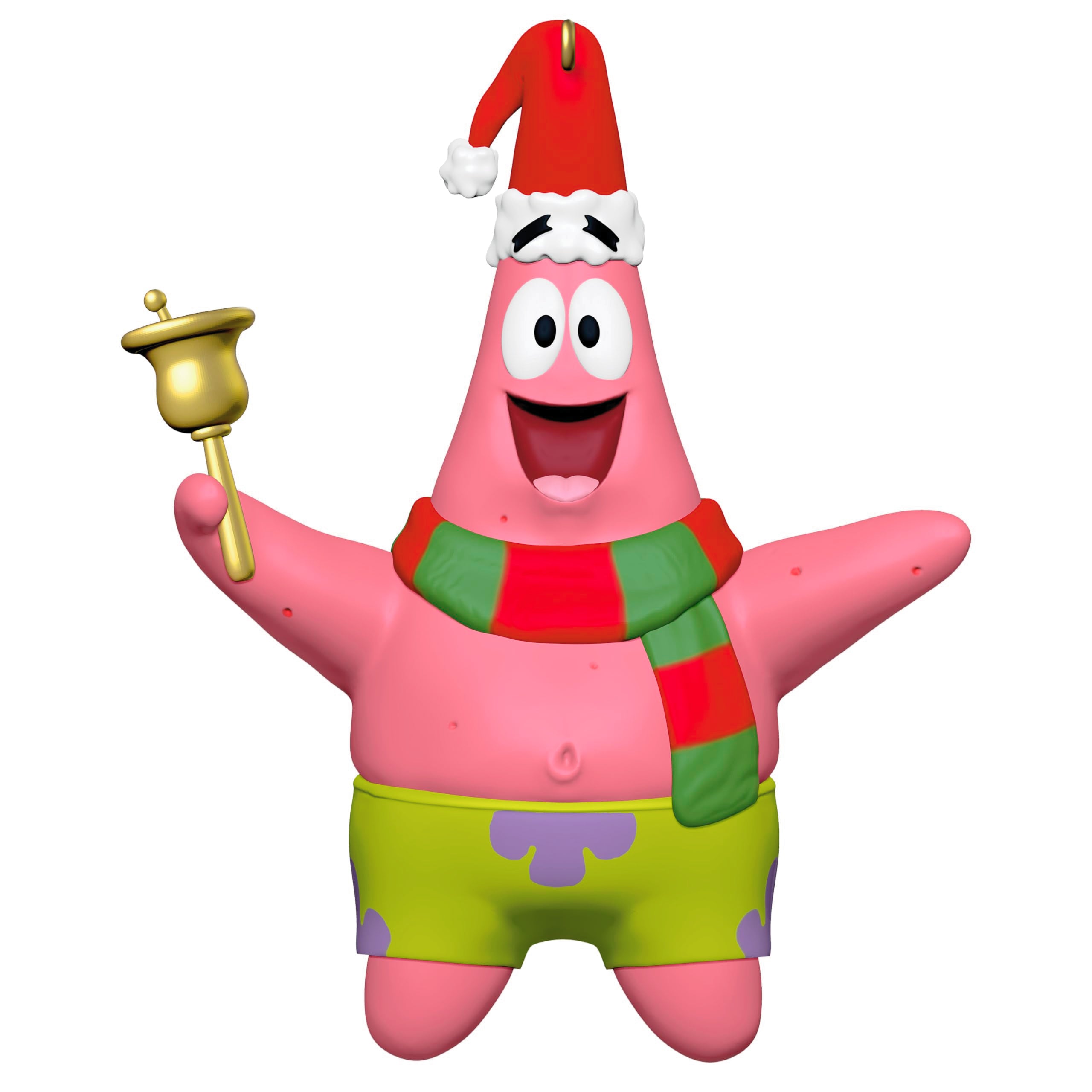 Hallmark Keepsake Christmas Ornament 2024, Nickelodeon SpongeBob SquarePants Patrick Rings in the Season, Cartoon Gifts