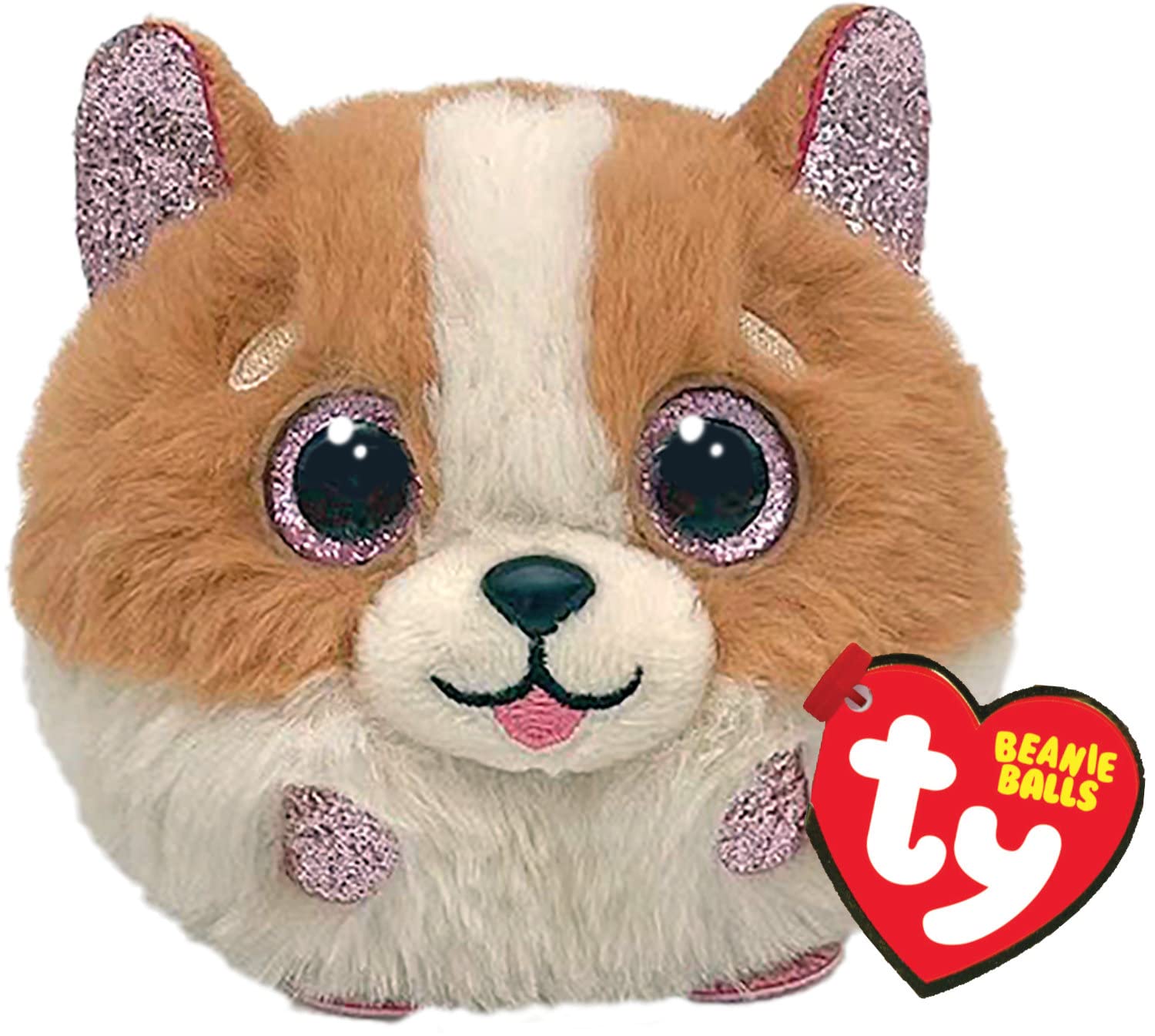 Ty Beanie Balls Tanner the Dog Round Plush