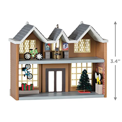 Hallmark Keepsake Plastic Christmas Ornament 2022 Year-Dated, Nostalgic Houses and Shops Keepsake Korners Bicycle Shop