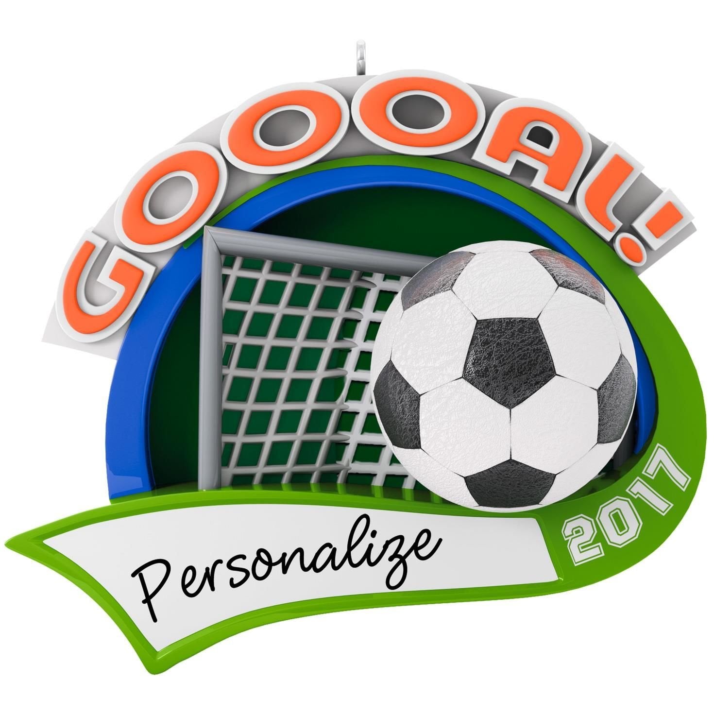 Hallmark Keepsake 2017 Soccer Star Personalization Dated Christmas Ornament