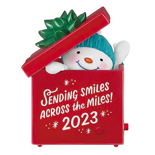 Hallmark Keepsake Christmas Ornament 2023, Smiles Across the Miles, Personalized Sound Ornament