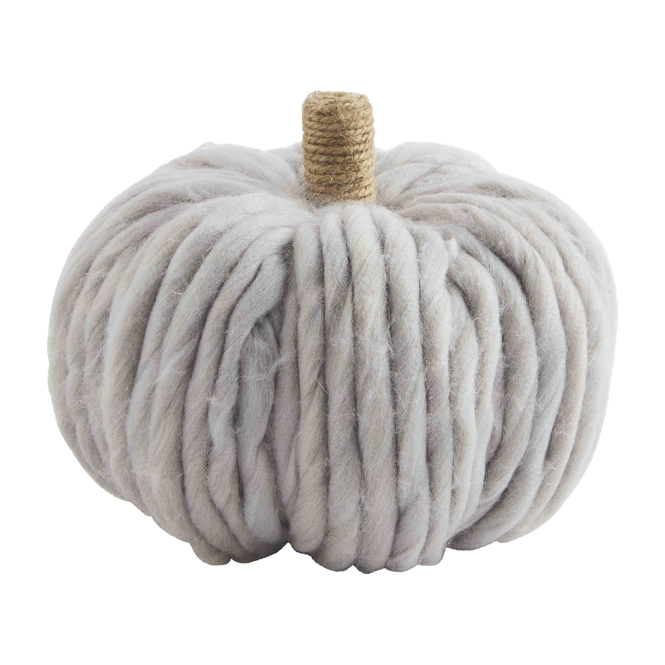 Mud Pie Chunky Pumpkin, Gray Table Sitters