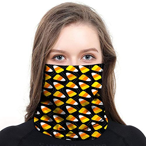 Candy Corn Wrap-Around Face Covering Neck Halloween Gaiter