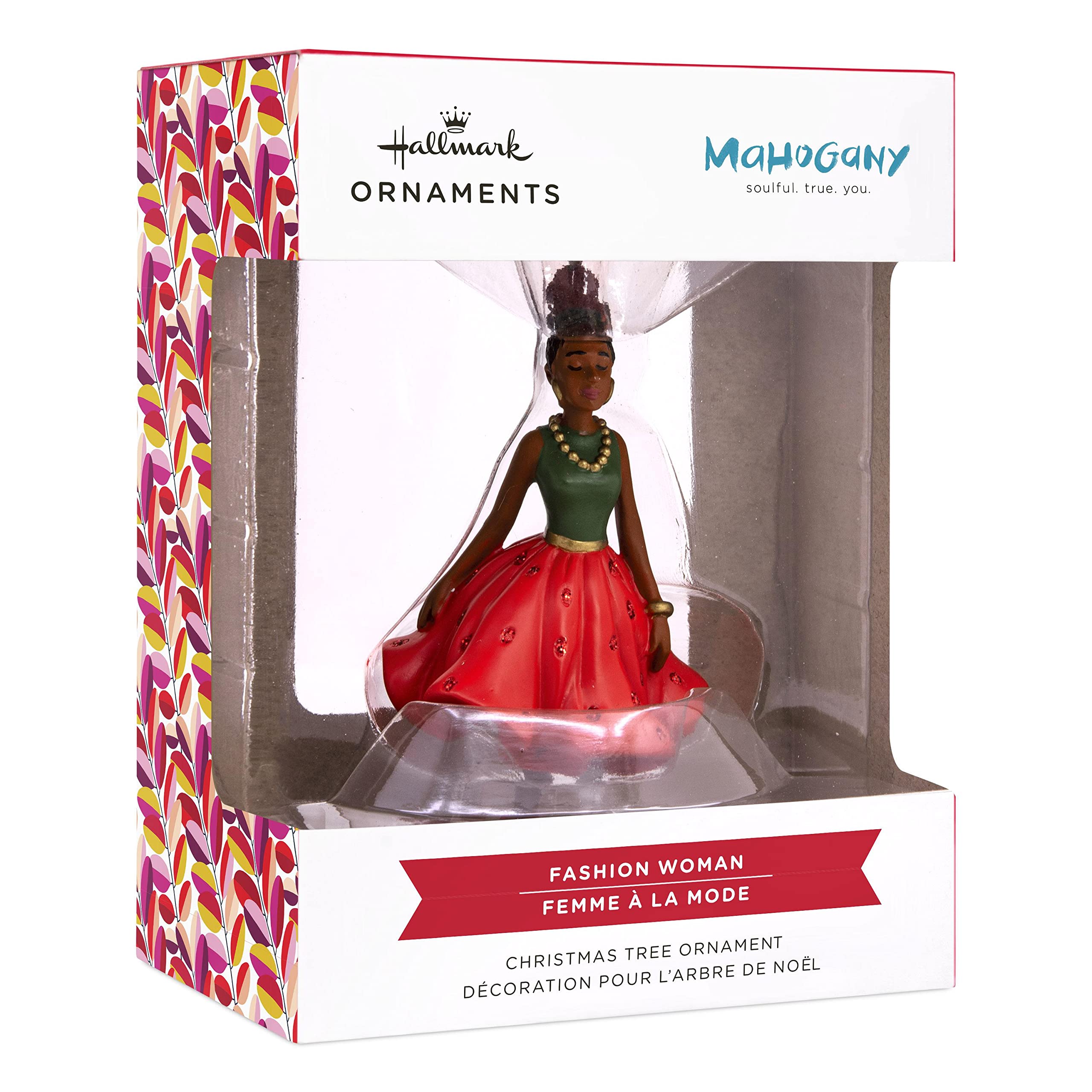 Hallmark Mahogany Black "FASHION WOMAN" Christmas Ornament (0001HDA1585)
