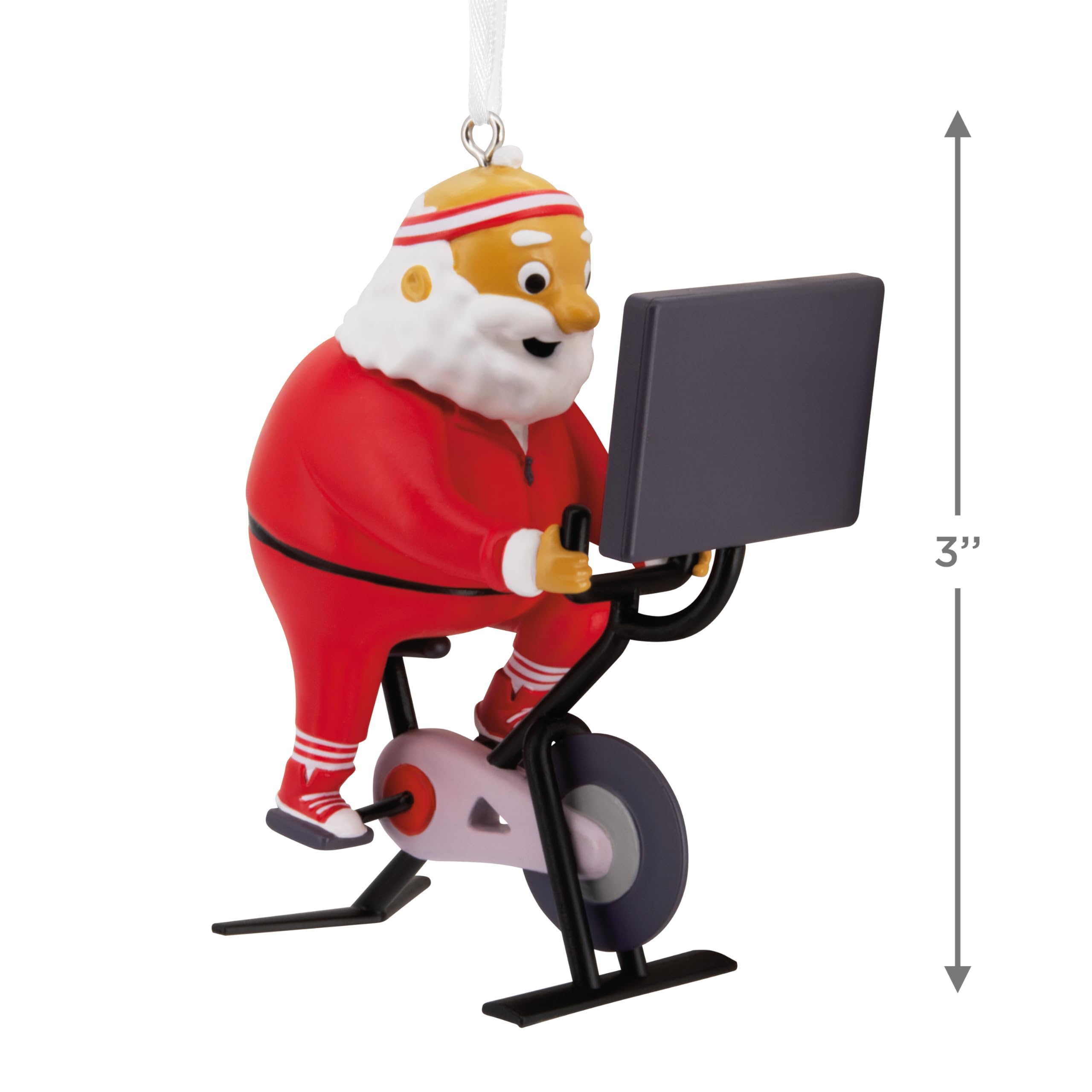 Hallmark Cycling Santa Christmas Ornament