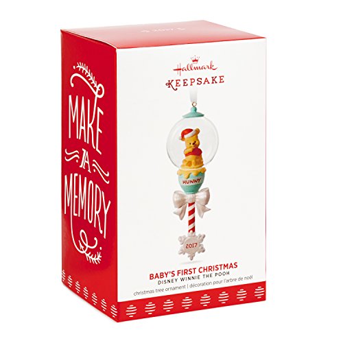 Hallmark Keepsake 2017 Disney Winnie the Pooh Baby's First Christmas Rattle Dated Christmas Ornament