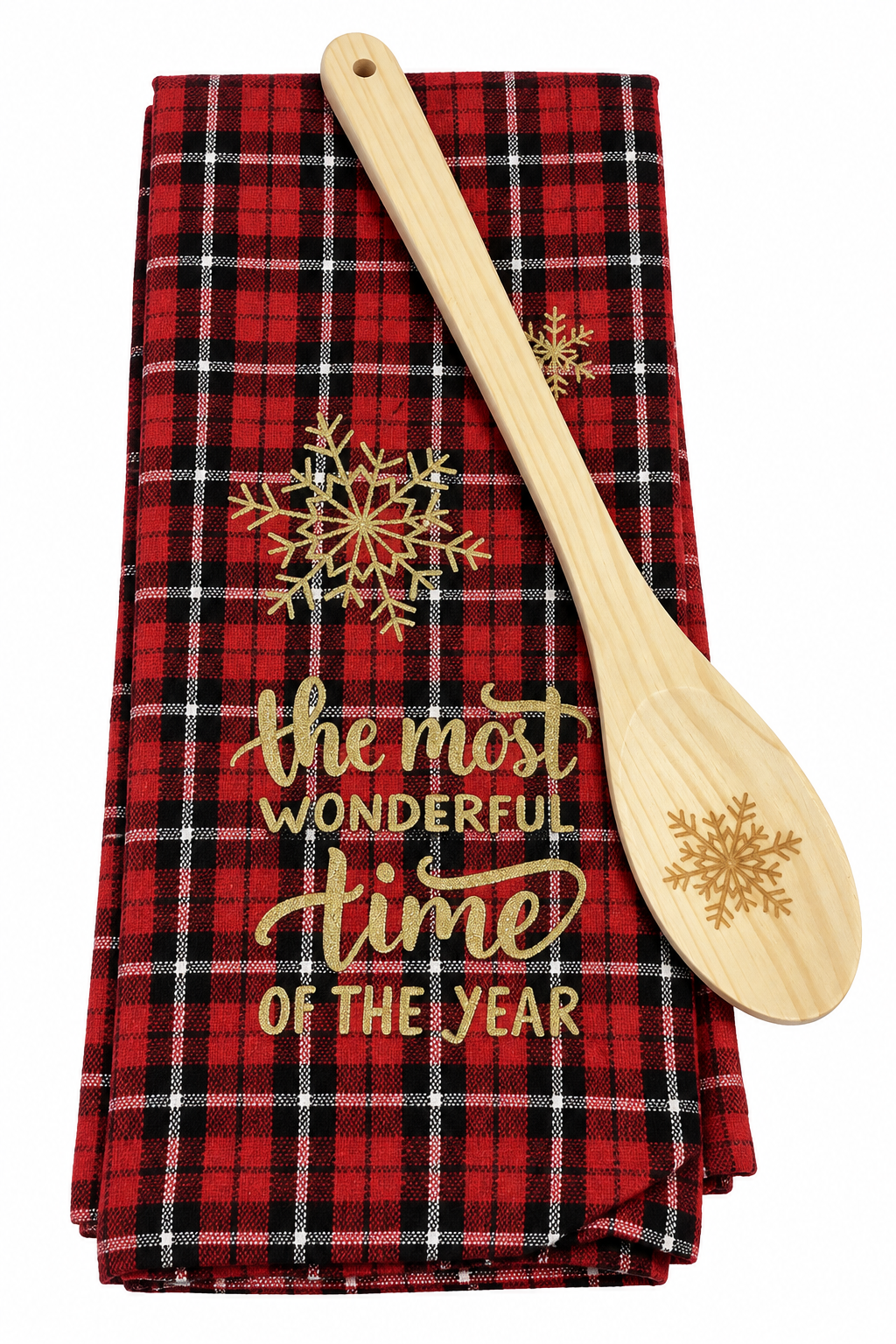 "The Most Wonderful Time of the Year" Nidico Kitchen Towels & Spoon 3 Pk Set