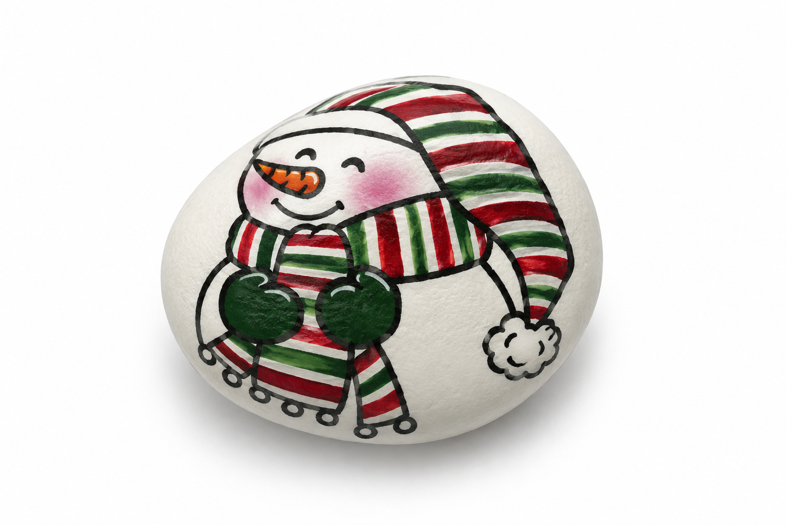 Jolly Snowman Ganz Pocket Token Keepsake Stone with Sentiment Poem Card