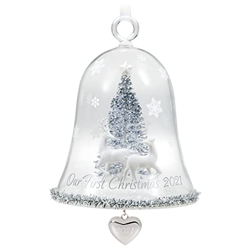 Hallmark Keepsake Christmas Ornament, Year Dated 2021, Our First Christmas Cloche