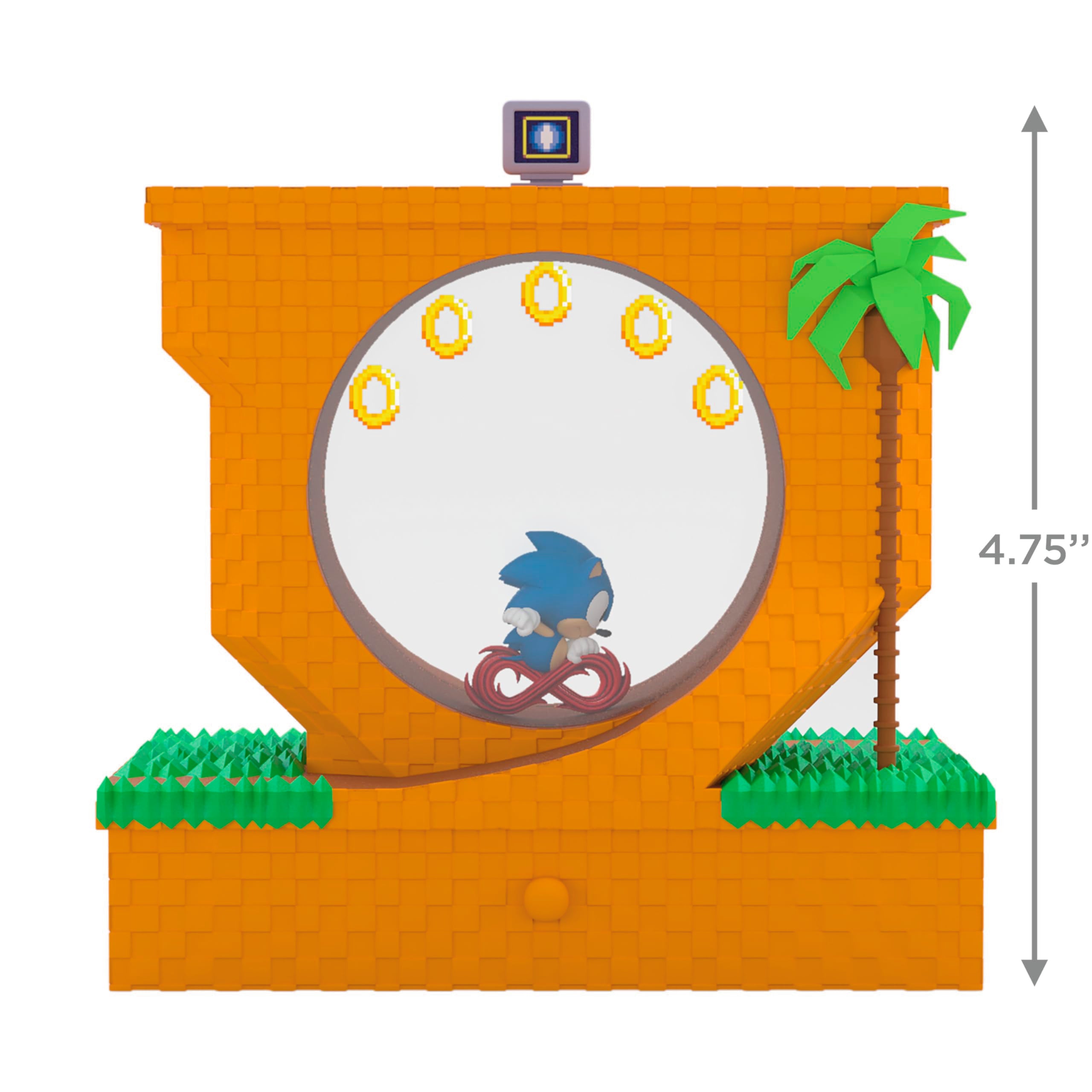 Hallmark Keepsake Christmas Ornament 2024, Sonic the Hedgehog Sonic Collecting Rings With Light, Sound and Motion, Gifts for Gamers