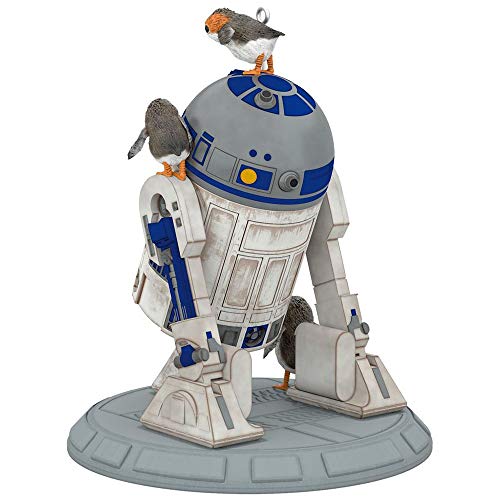 Hallmark Keepsake Christmas Ornament 2018 Year Dated, Star Wars R2D2 Porgs of a Feather, The Last Jedi