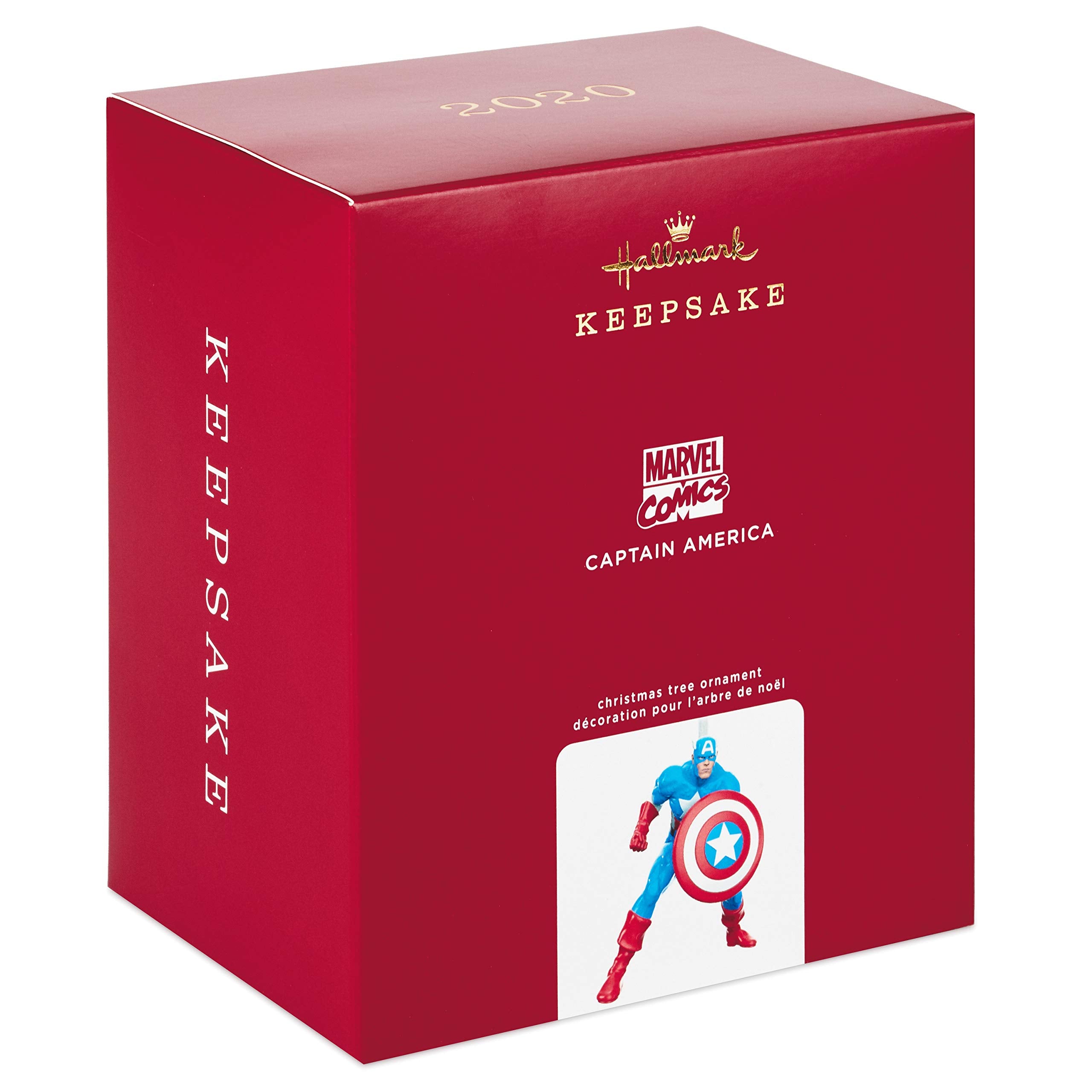 Hallmark Keepsake Christmas Ornament 2020, Marvel Captain America, Metal (4999QK1344)