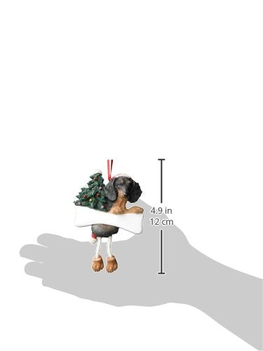 Dachshund Ornament with Unique "Dangling Legs" Hand Painted and Easily Personalized Christmas Ornament