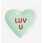 Valentines Day Conversation Heart Trinket Dish, LUV U