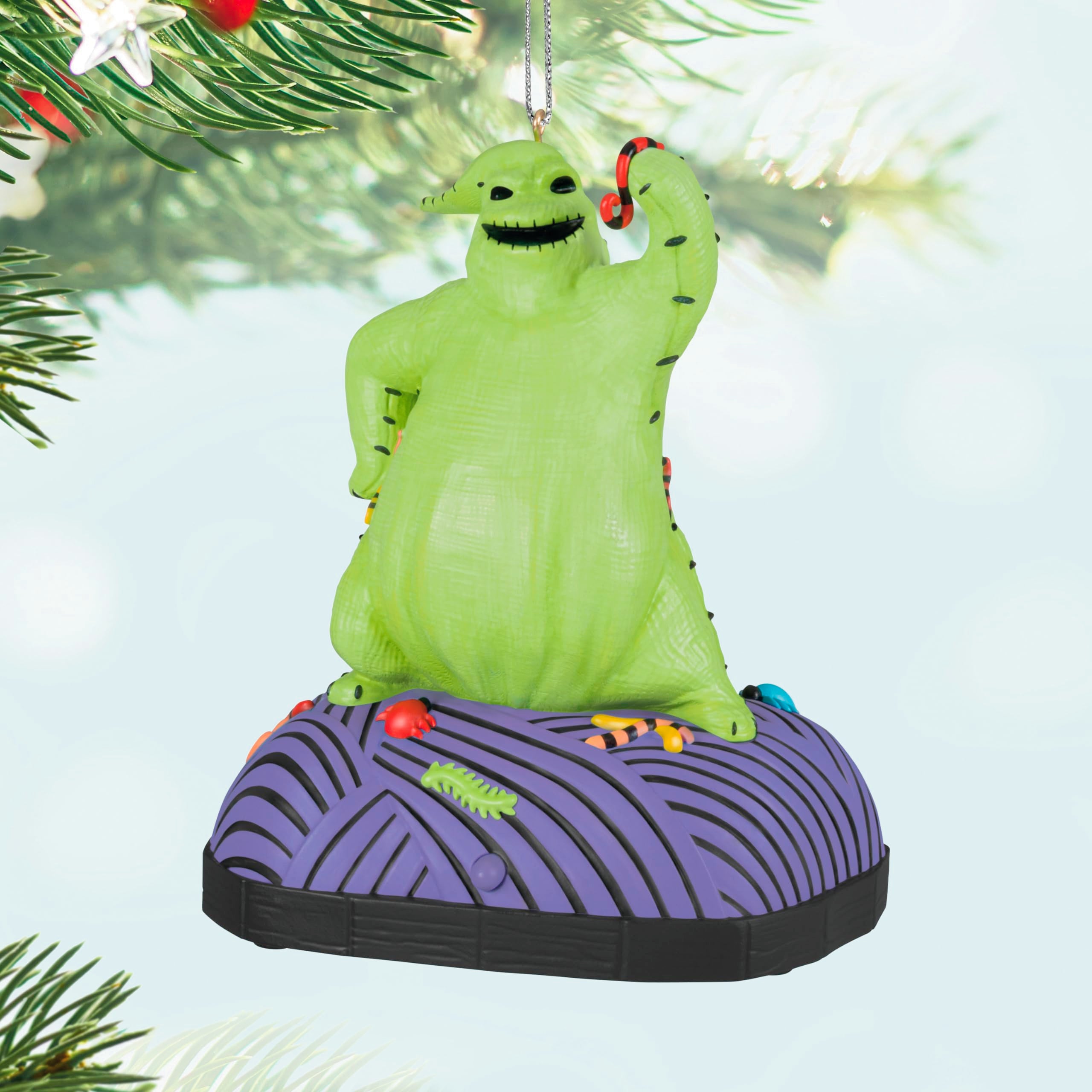 Hallmark Keepsake Christmas Ornament 2024, Disney Tim Burton's The Nightmare Before Christmas Oogie Boogie With Sound and Motion, Gifts for Disney Fans