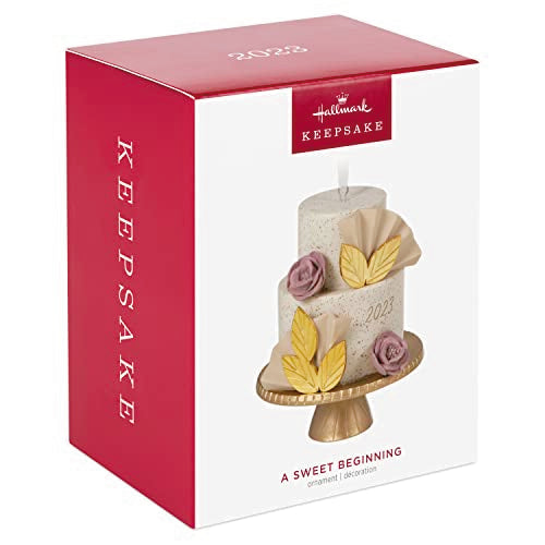 Hallmark Keepsake Christmas Ornament 2023, A Sweet Beginning, Wedding Cake Ornament