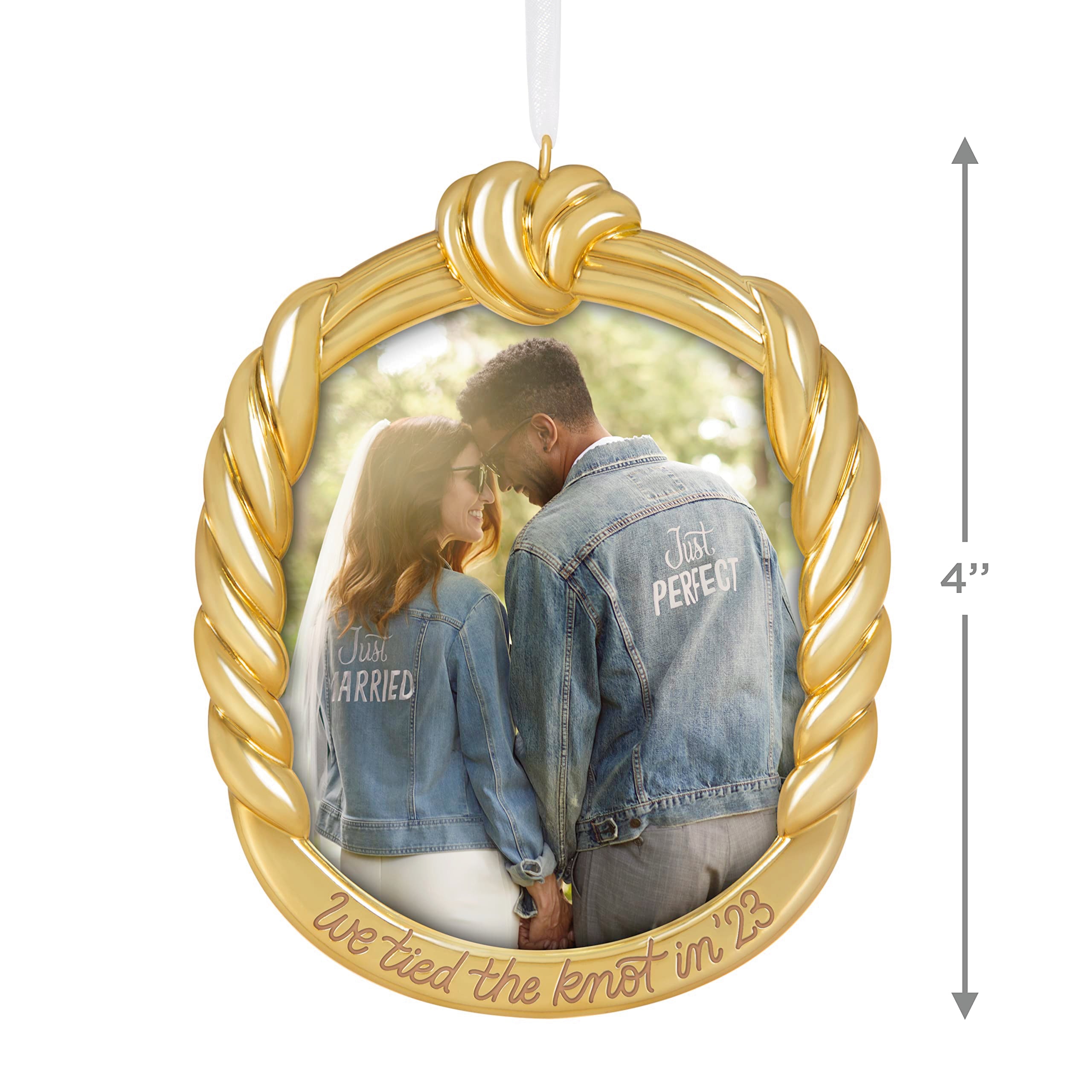 Hallmark Keepsake Christmas Ornament 2023, We Tied the Knot!, Wedding Picture Ornament