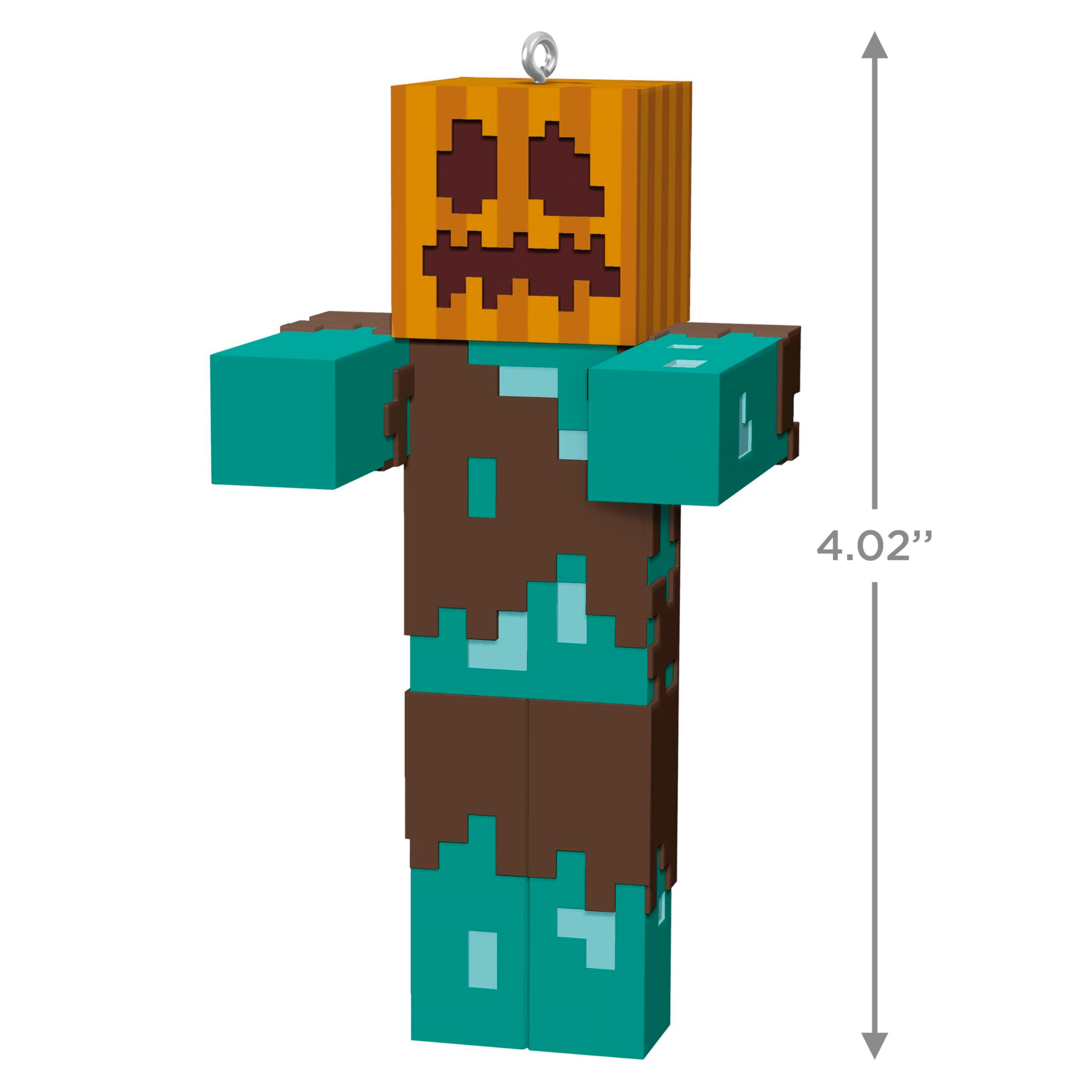 Hallmark Keepsake Halloween Ornament 2024, Minecraft Drowned with Carved Pumpkin, Gifts for Gamers