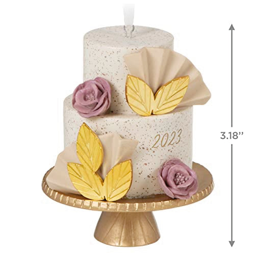 Hallmark Keepsake Christmas Ornament 2023, A Sweet Beginning, Wedding Cake Ornament