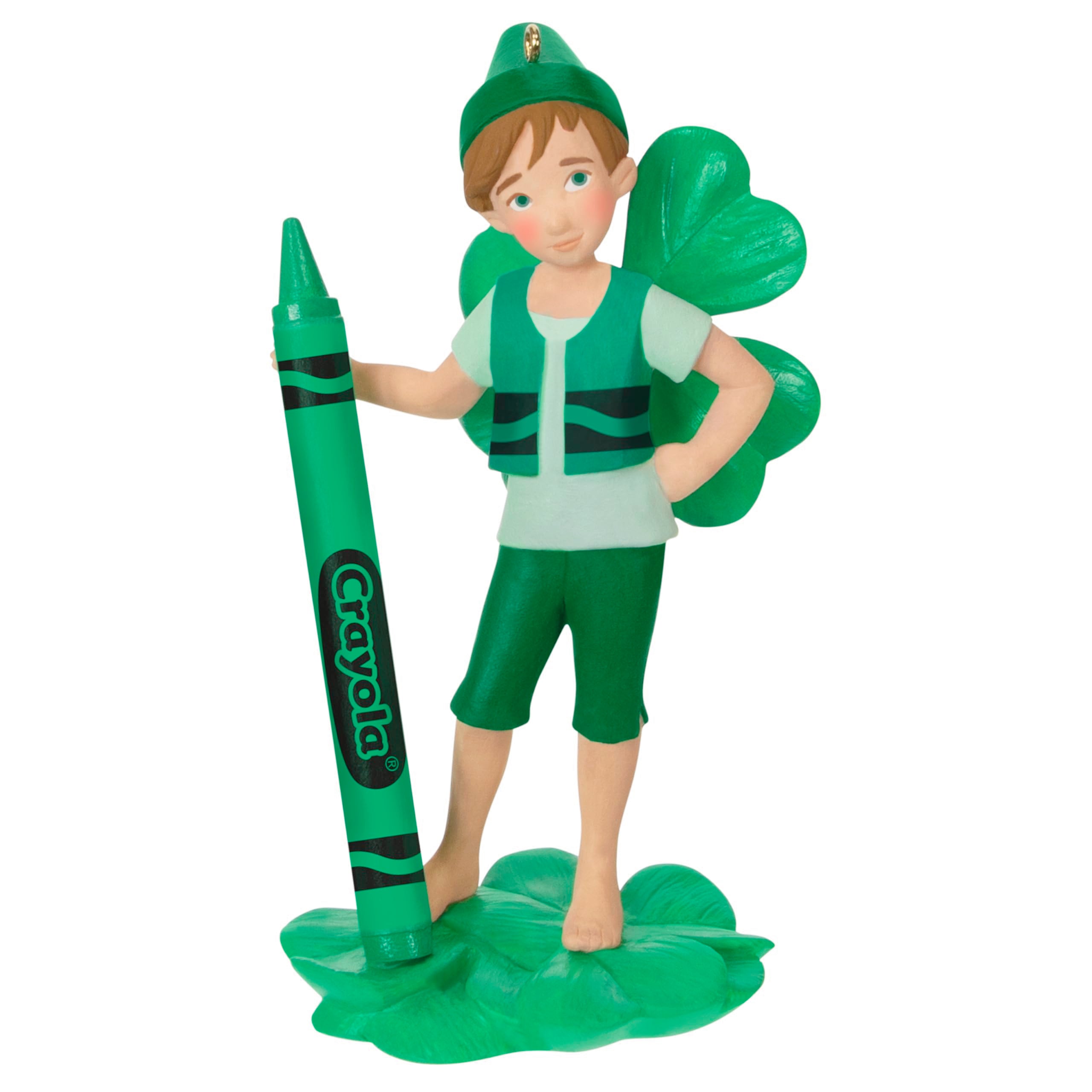 Hallmark Keepsake Christmas Ornament 2024, Crayola Shamrock Fairy, Gifts for Kids