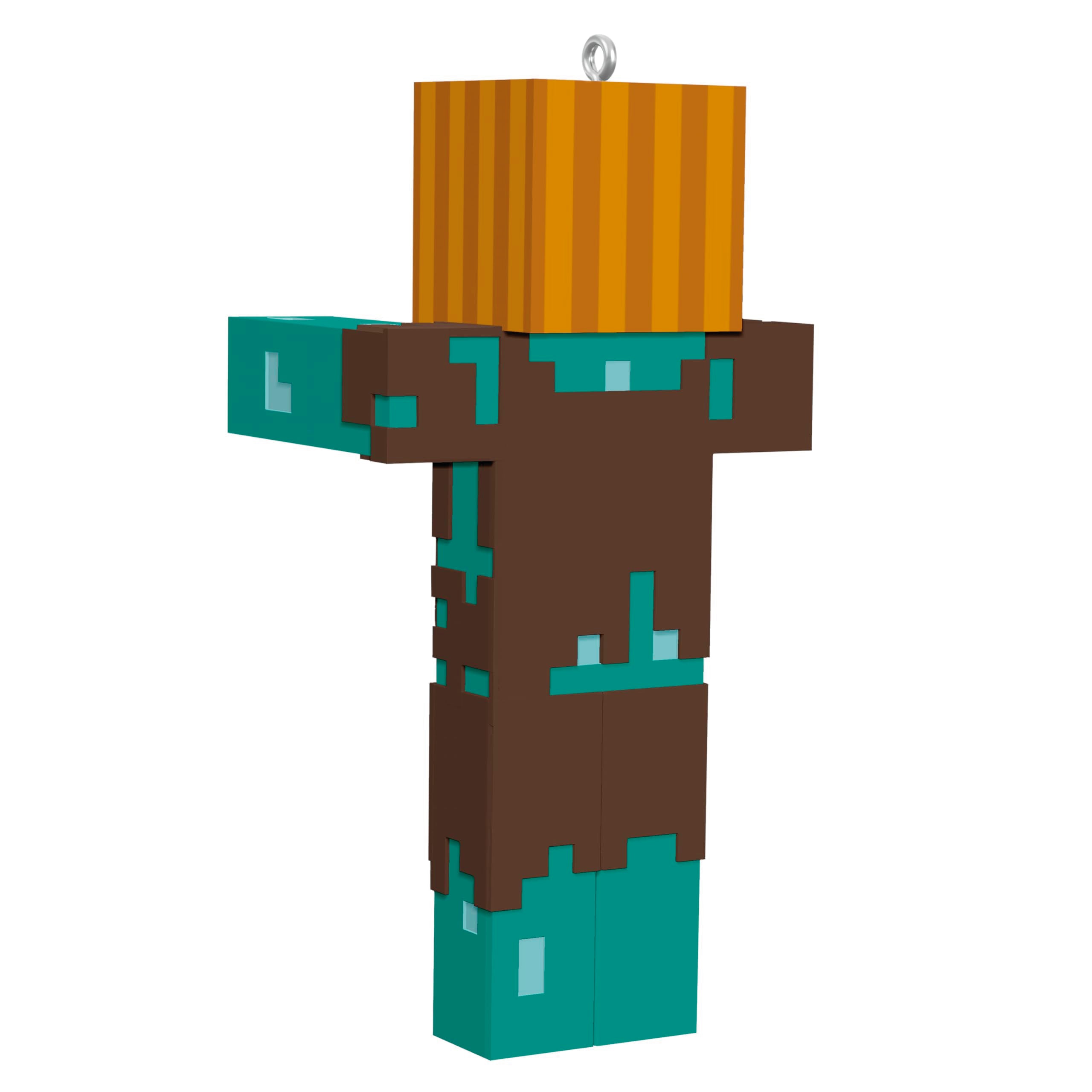 Hallmark Keepsake Halloween Ornament 2024, Minecraft Drowned with Carved Pumpkin, Gifts for Gamers