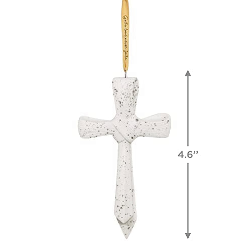 Hallmark Keepsake Christmas Ornament 2023, Porcelain Cross, God's Love Never Fails, Religious Gifts