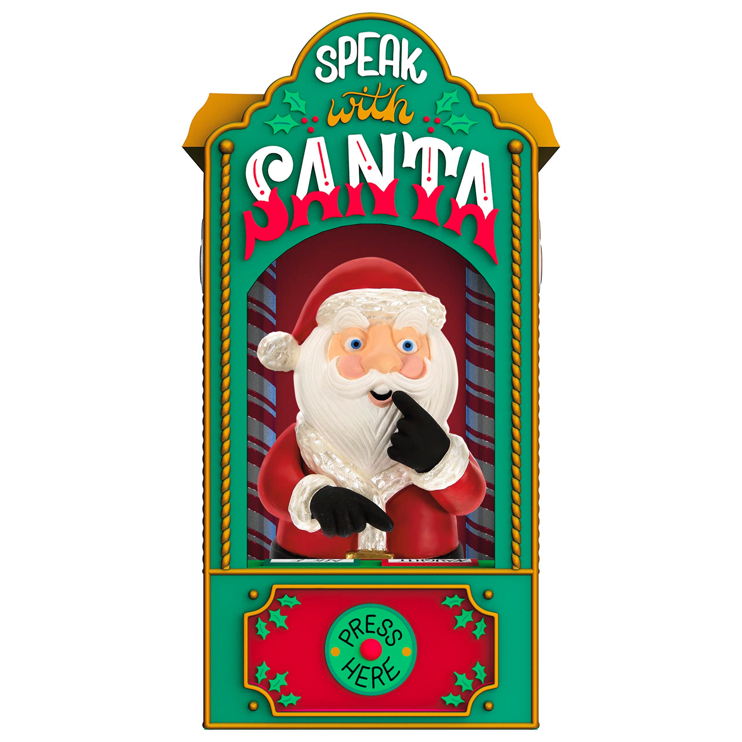 Hallmark Keepsake Christmas Ornament 2023, Naughty & Nice Arcade, Ornament with Light and Sound, Santa Collectors Gifts