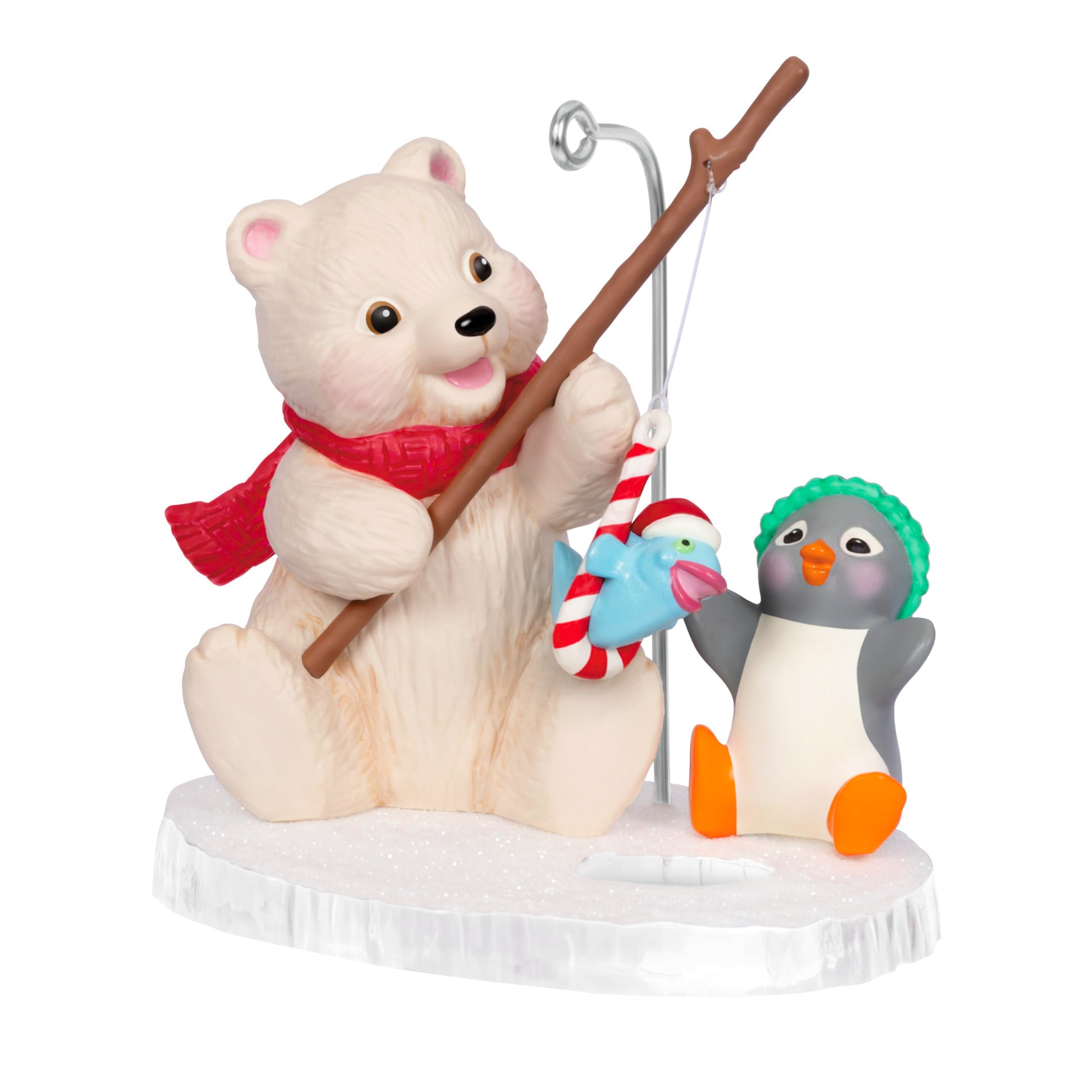 Hallmark Keepsake Christmas Ornament 2024, Snowball and Tuxedo Fishing Friends, Gifts for Christmas Lovers