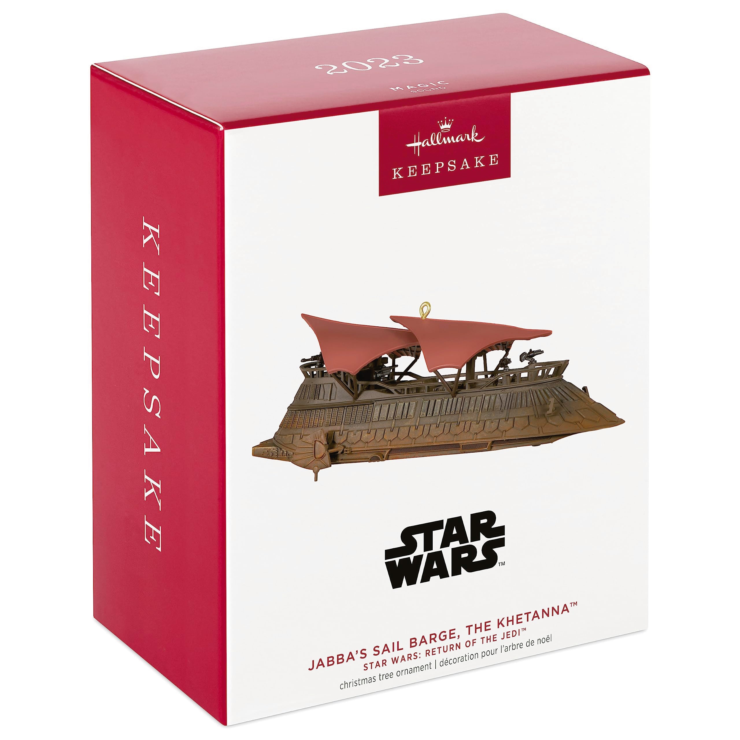 Hallmark Keepsake Christmas Ornament 2023, Star Wars: Return of The Jedi Jabba's Sail Barge, The Khetanna with Sound, Gifts for Star Wars Fans