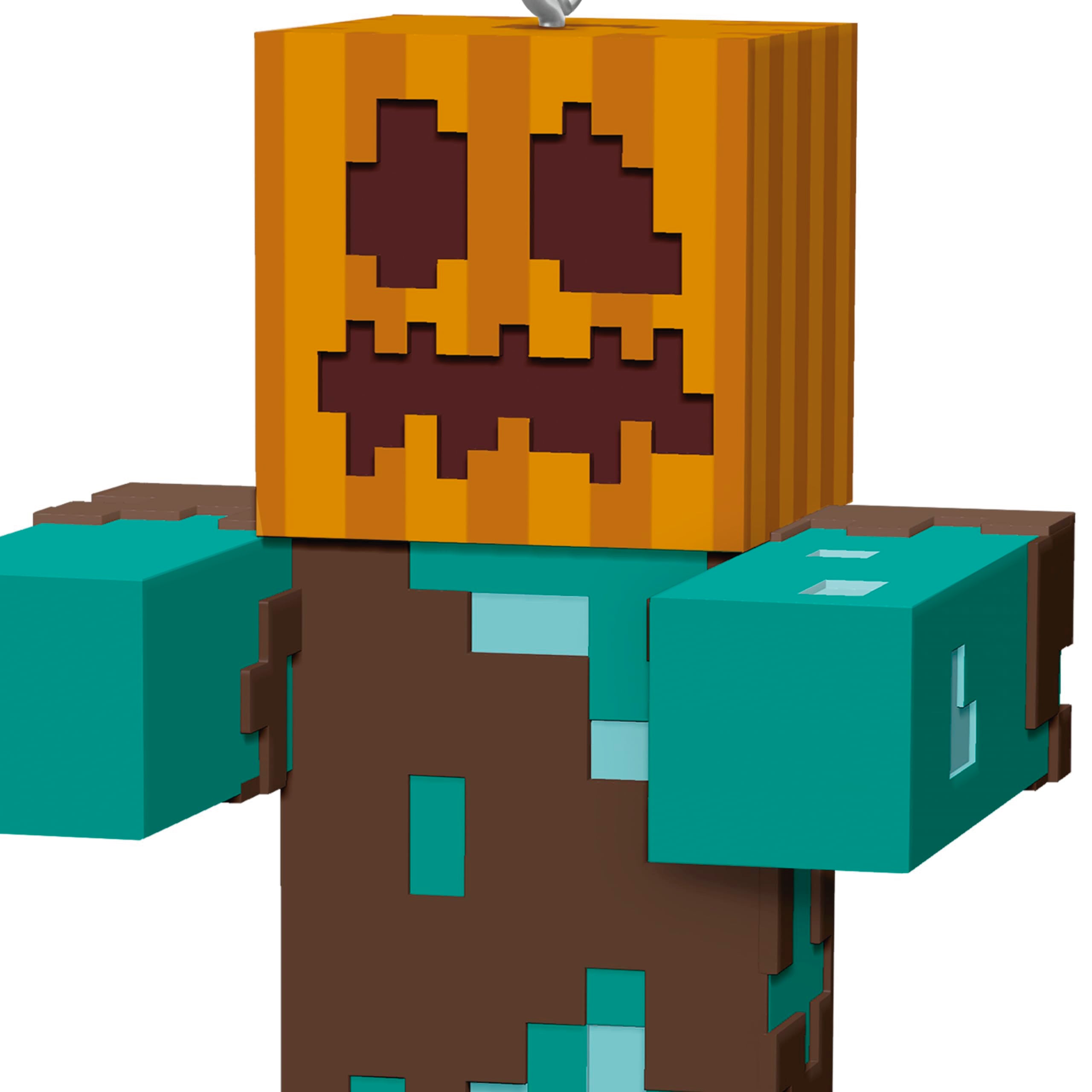 Hallmark Keepsake Halloween Ornament 2024, Minecraft Drowned with Carved Pumpkin, Gifts for Gamers