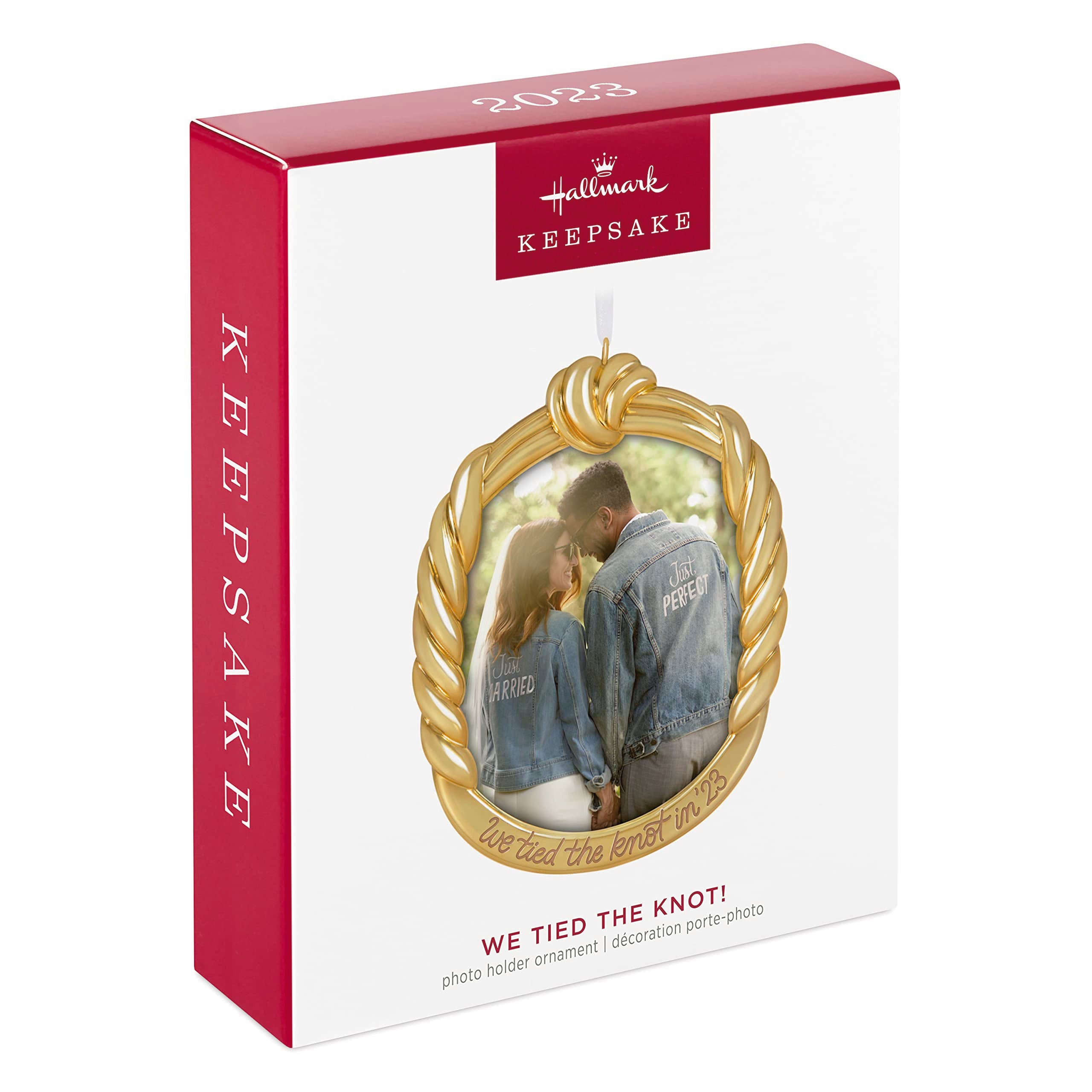 Hallmark Keepsake Christmas Ornament 2023, We Tied the Knot!, Wedding Picture Ornament