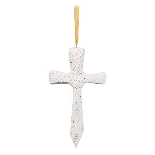 Hallmark Keepsake Christmas Ornament 2023, Porcelain Cross, God's Love Never Fails, Religious Gifts