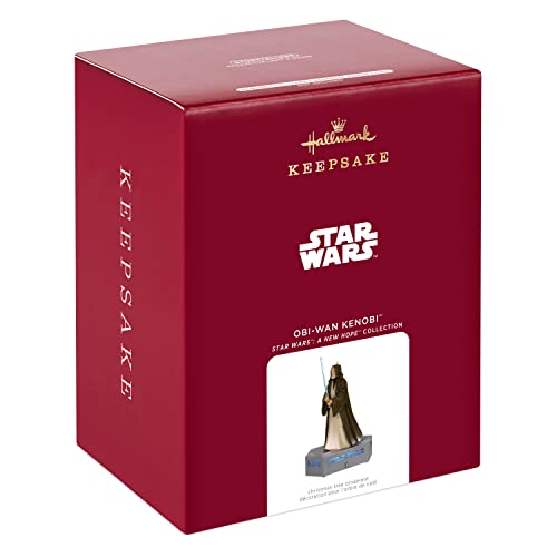 Hallmark Keepsake Christmas Ornament 2022, Star Wars: A New Hope Collection Obi-Wan Kenobi, Light and Sound
