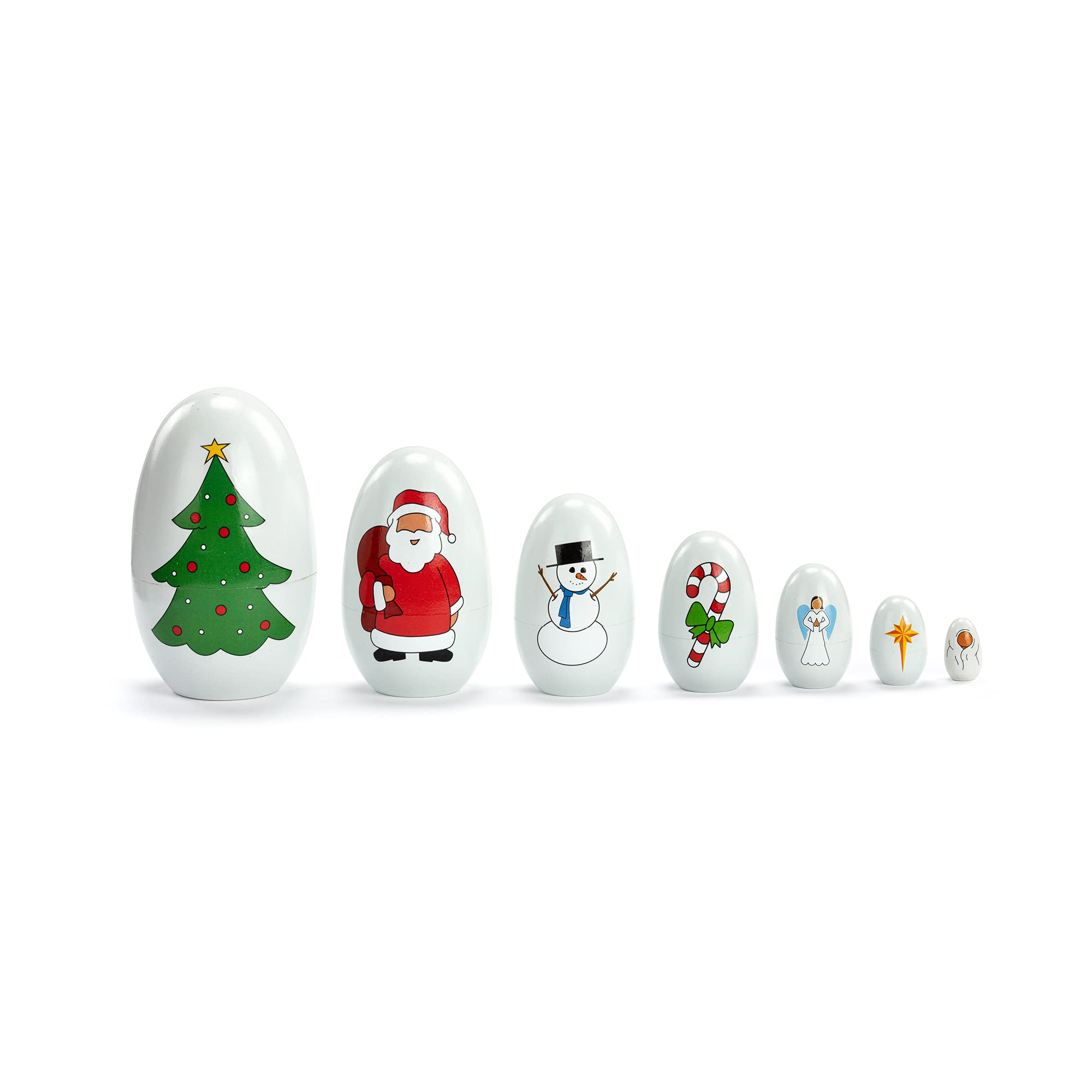 The Christmas Story 8.5 Inch Hardbook and Nested Story Eggs 9 Piece Set