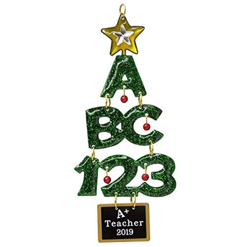 Hallmark Keepsake Christmas 2019 Year Dated A+ A+ School Teacher Ornament, Metal,