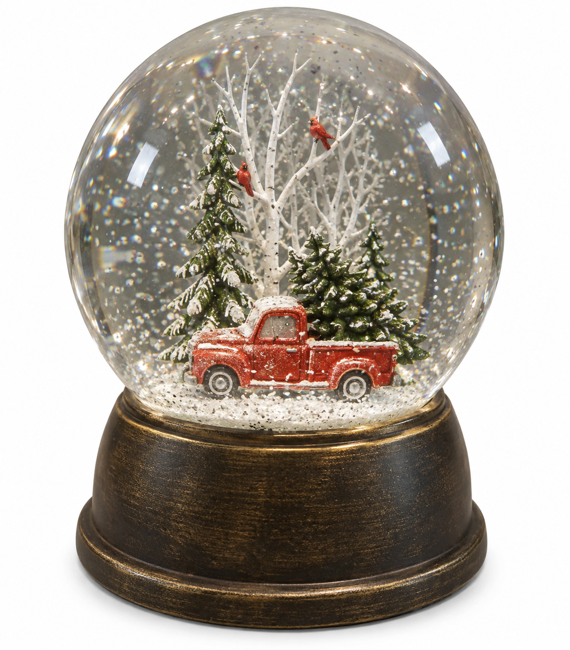 "Vintage Red Farm Truck" Gersons Snow Globe
