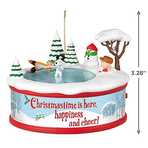 Hallmark Keepsake Christmas Ornament 2023, The Peanuts Gang Christmastime is Here Musical Ornament with Motion, Gifts for Peanuts Fans