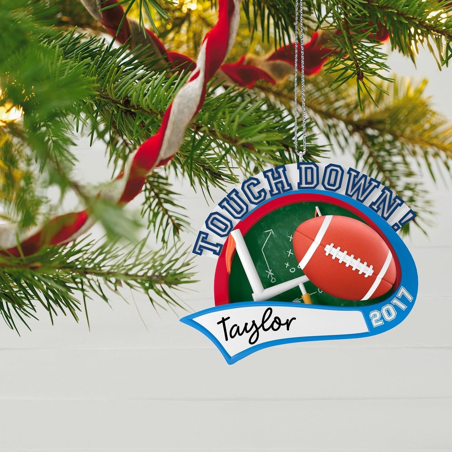 Hallmark Keepsake 2017 Football Star Personalization Dated Christmas Ornament
