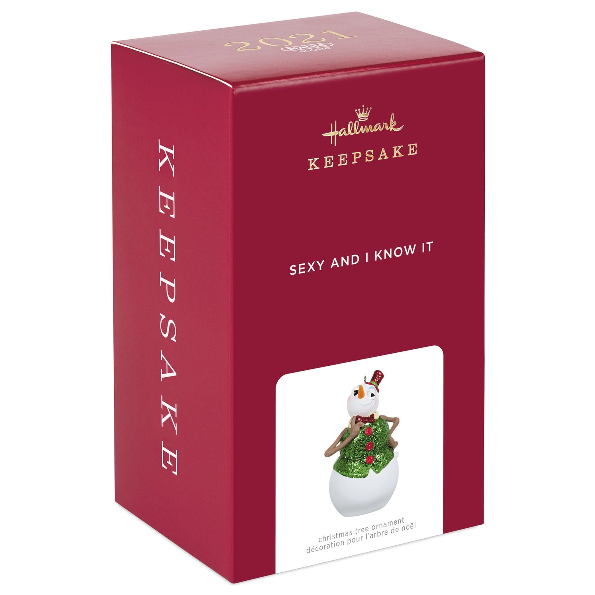 Hallmark Keepsake Sexy and I Know It Snowman Musical Ornament QGO2305