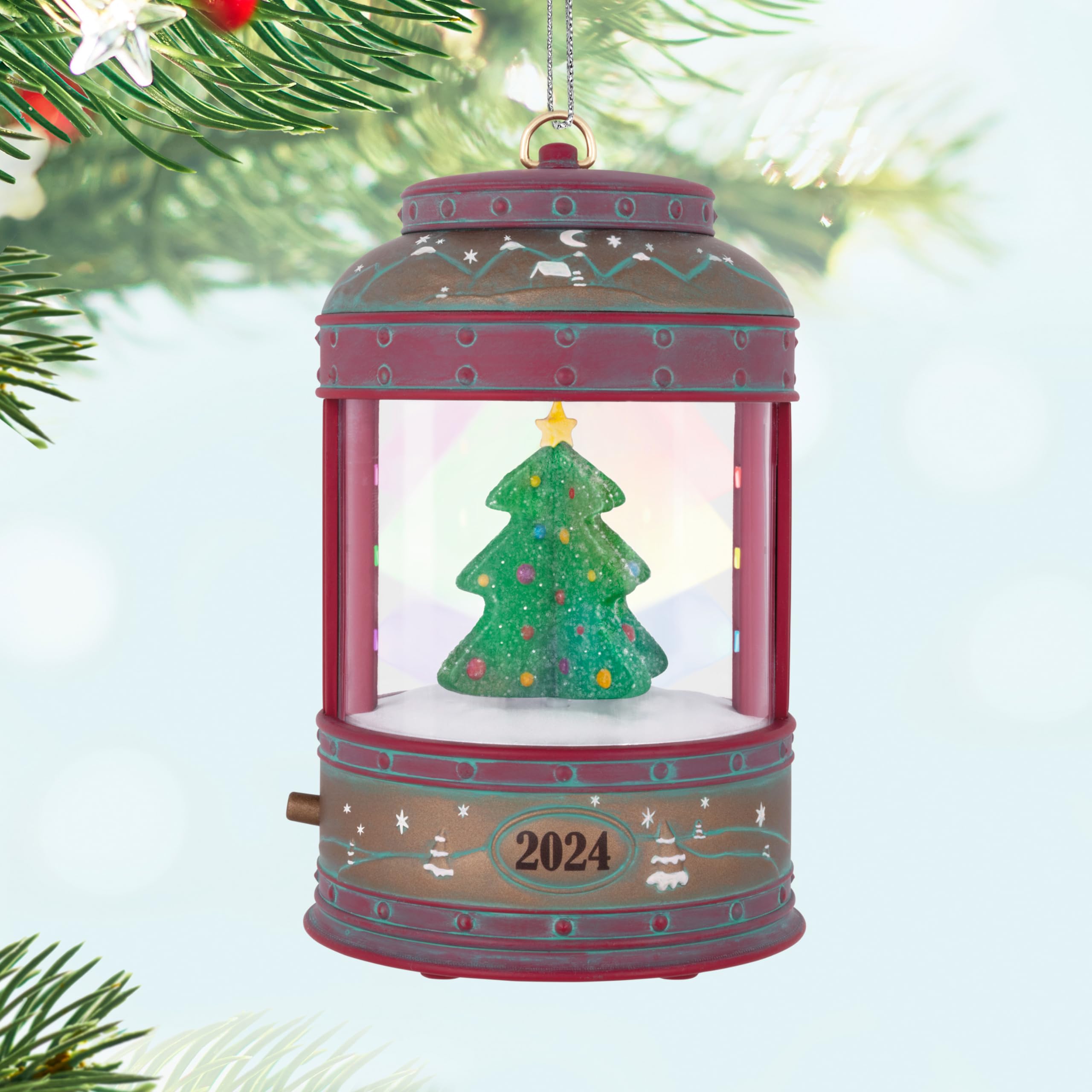 Hallmark Keepsake Christmas Ornament 2024, Shimmering Lantern 2024 Musical With Light and Motion, Music Gifts