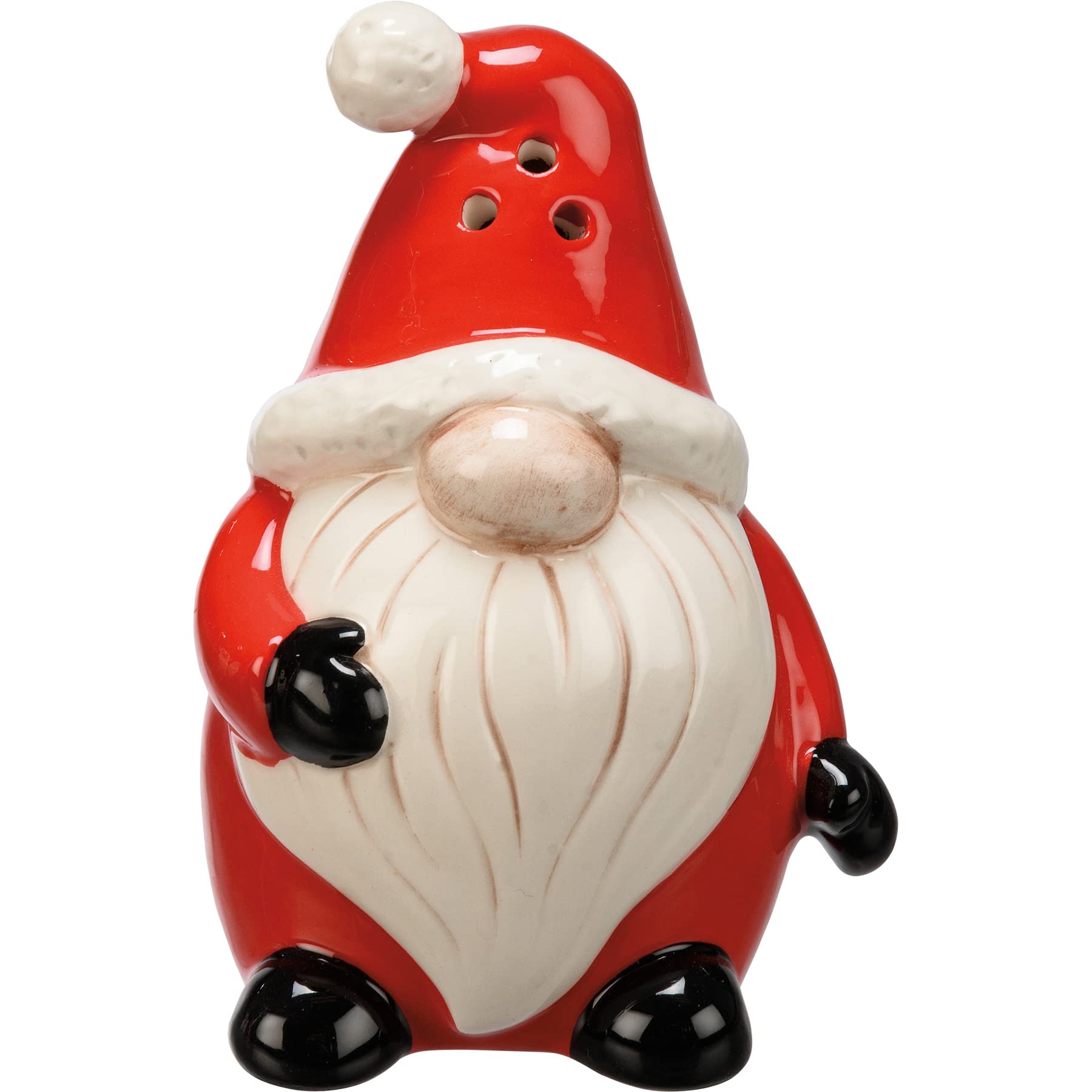 Salt & Pepper Set of 2 ceramic Santa & Gnome shaped shakers