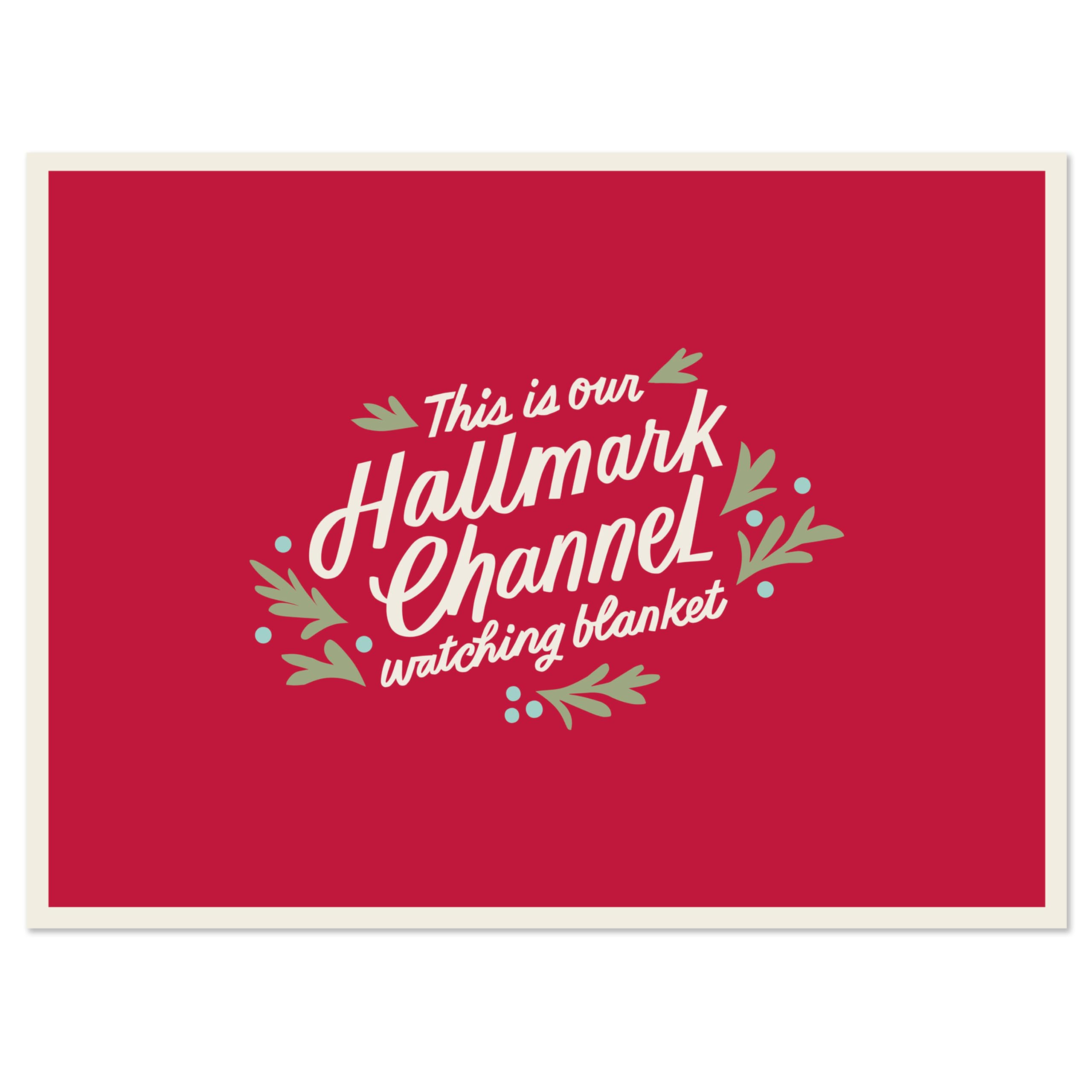 Hallmark Channel Red Oversized Blanket (This is Our Hallmark Channel Watching Blanket) 60" x 80"