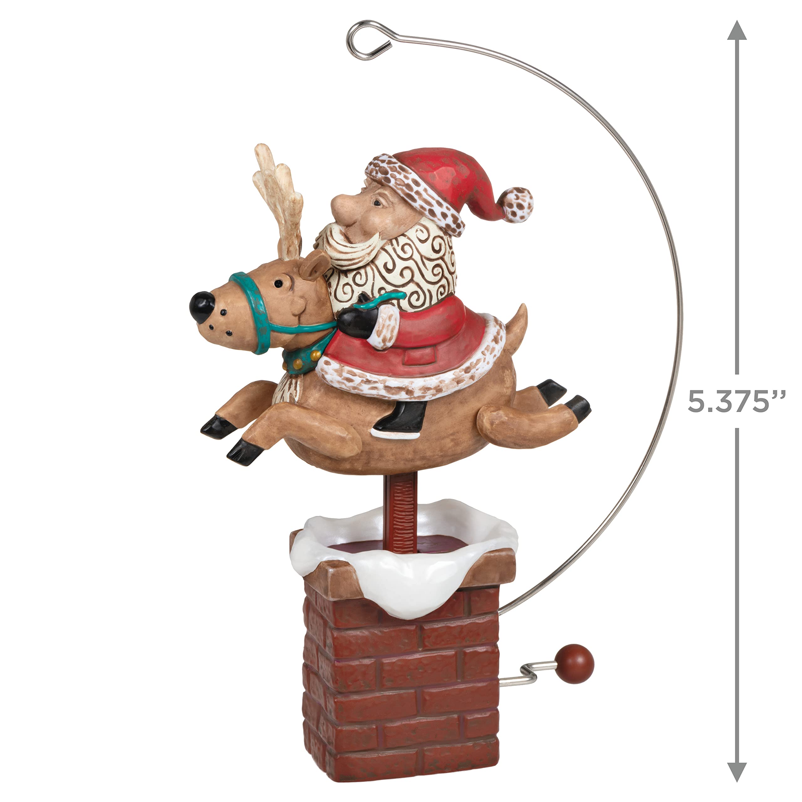 Hallmark Keepsake Plastic Christmas Ornament 2022, Giddy Up, Santa! Reindeer with Motion