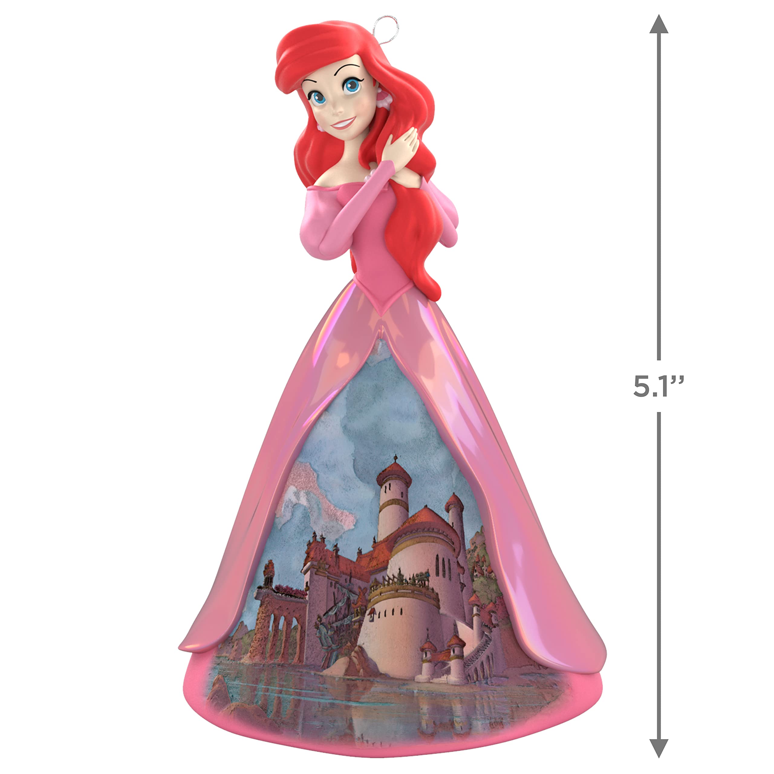 Hallmark Keepsake Christmas Ornament 2022, Disney Princess Celebration Ariel, Porcelain