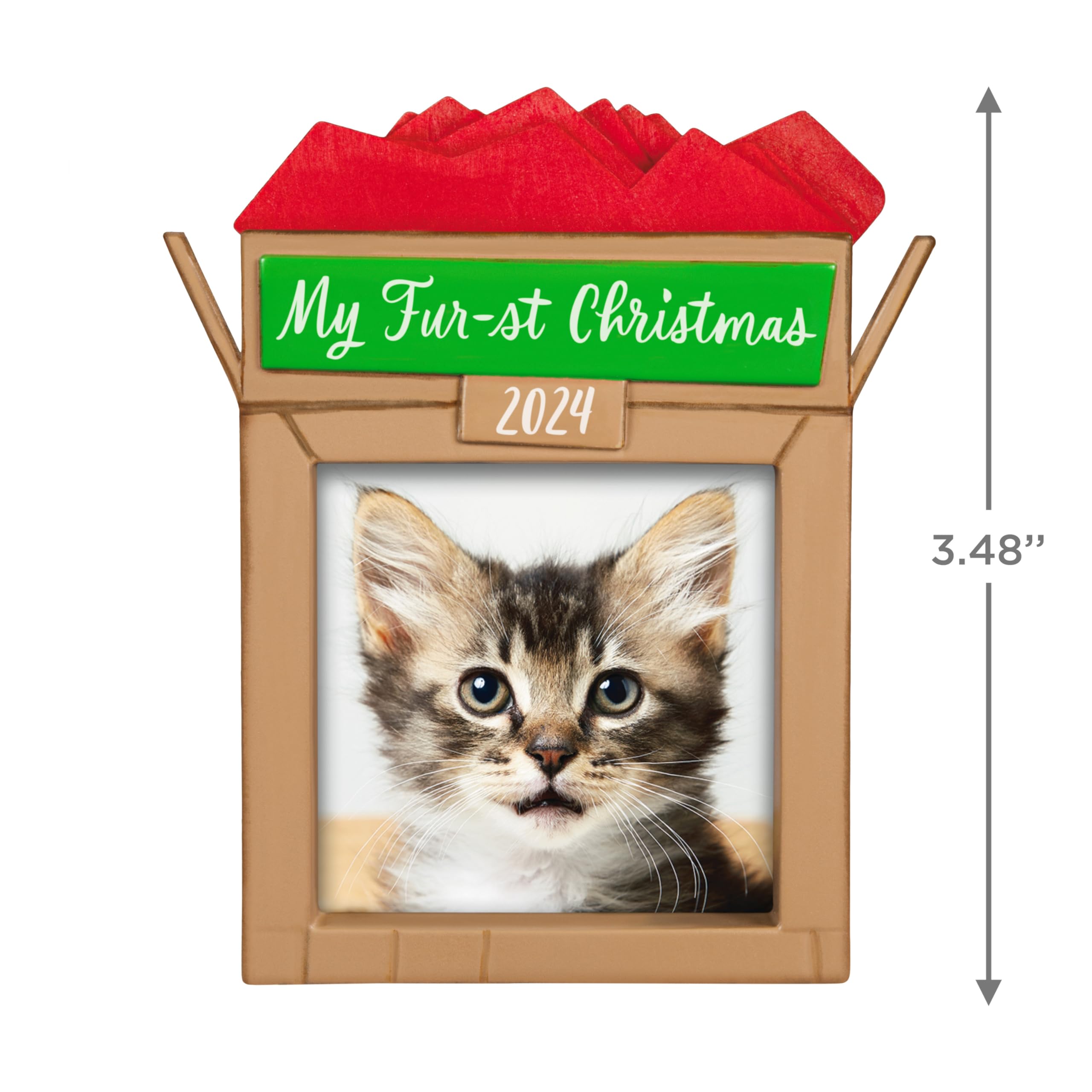 Hallmark Keepsake Christmas Ornament 2024, Pet's Fur-st Christmas 2024 Photo Frame, Pet Gifts