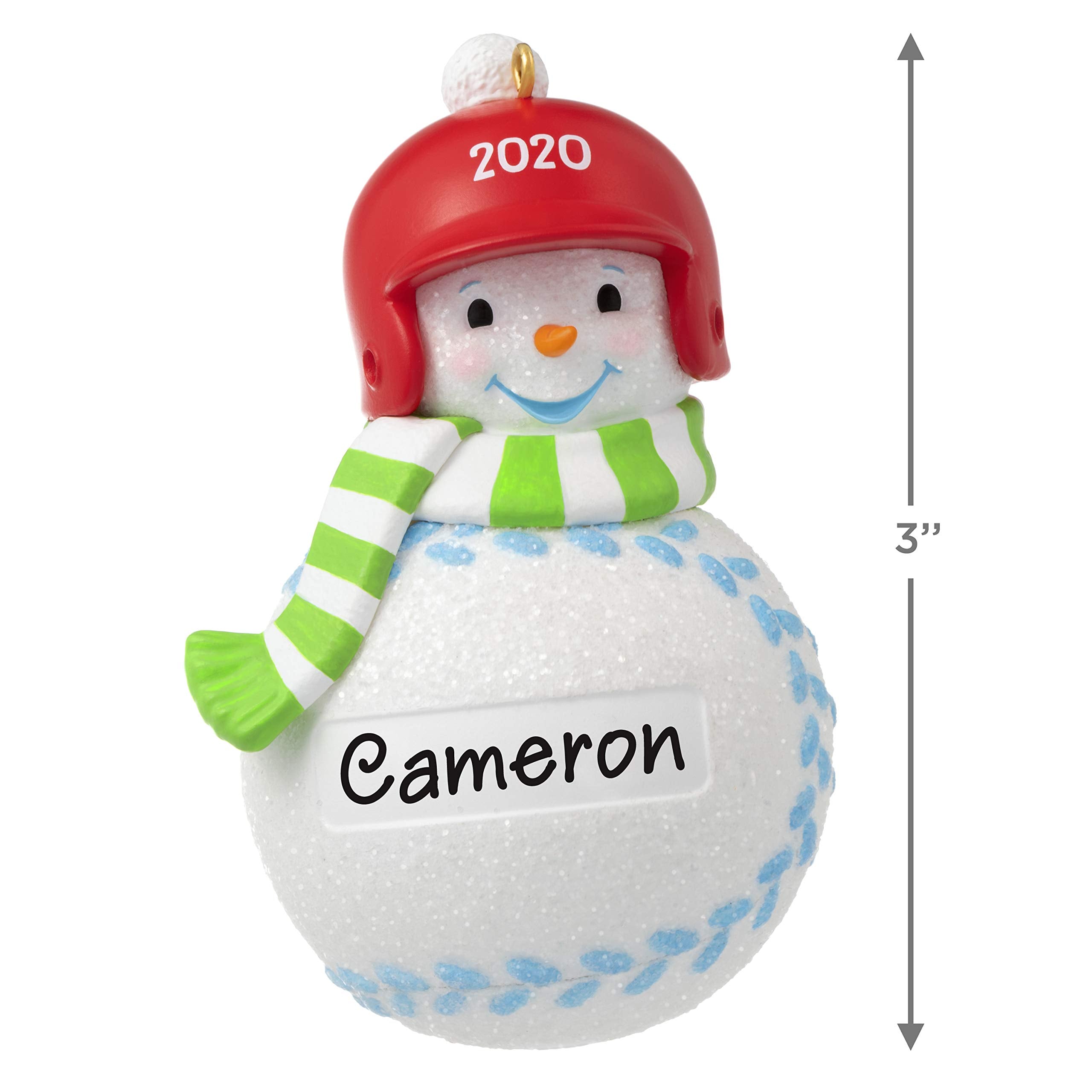 Hallmark Keepsake Christmas Ornament 2020 Year-Dated, Baseball Snowman, DIY Personalized (1299QGO1791)